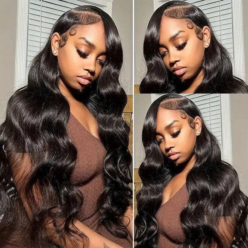 🔥Final 4 Hours: 65% OFF + Free Shipping：🌸13x4 HD Lace Front Body Wave Wigs Pre Plucked Natural Black 180% Density For Women🌸