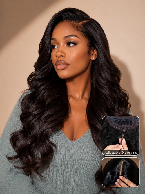 🔥Final 4 Hours: 49%OFF+Free Shipping:🌸Pre-Everything 13x6 Max Lace Frontal Wig Drawstring Wear & Go Wigs Dome Cap Glueless Wigs 180% Density🌸