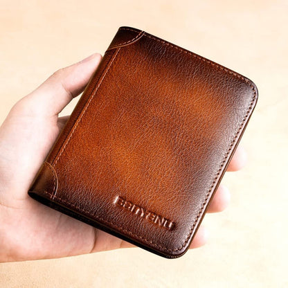 🔥2026 New Arrival🔥 Minimalist RFID Blocking Leather Wallet for Men – Ultra-Thin Top Layer Cowhide