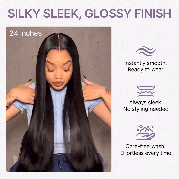St🔥Final 4 Hours: 49%OFF+Free Shipping:🌸Straight Glueless Wig — Natural Look, Soft Finish, Easy Everyday Wear🌸