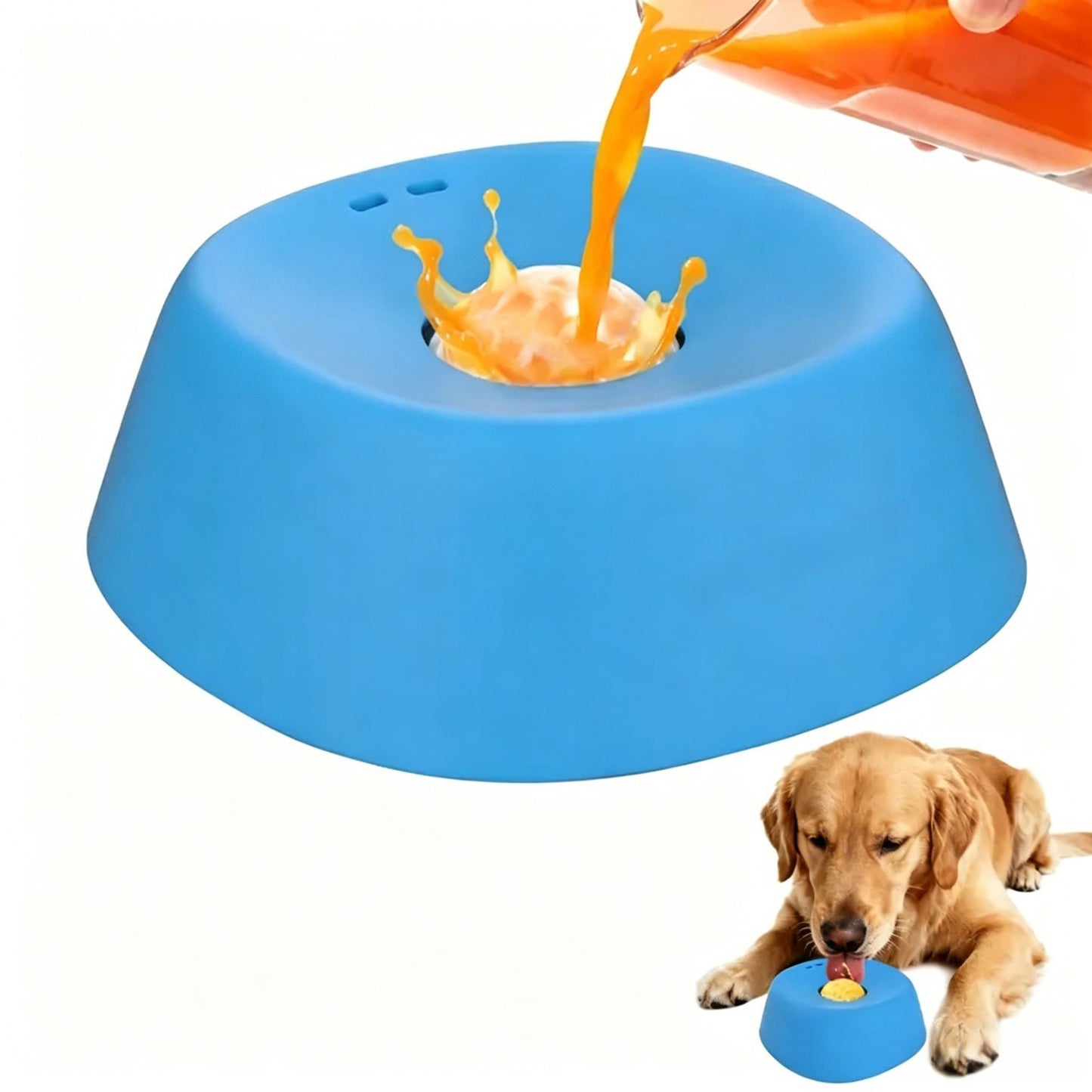 🐾Pertenza Vet-Recommended Slow Feeder Lick Bowl - Anti-Gulping Anti-Anxiety No-Spill Dog & Cat Liquid Treat Bowl
