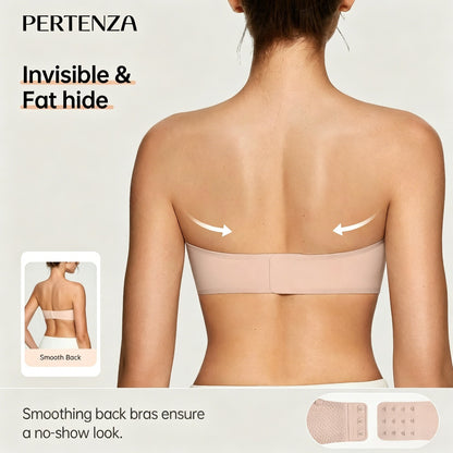💞Pertenza Strapless Push Up Bra - Non-Slip Wireless Seamless Smooth Back Jelly Bra🌸