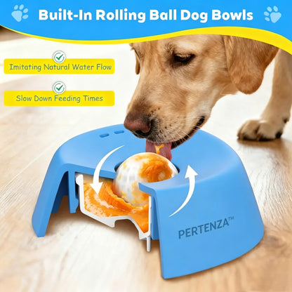 🐾Pertenza Vet-Recommended Slow Feeder Lick Bowl - Anti-Gulping Anti-Anxiety No-Spill Dog & Cat Liquid Treat Bowl