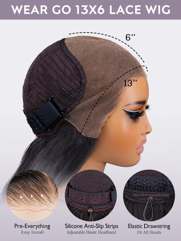 🔥Final 4 Hours: 49%OFF+Free Shipping:🌸Pre-Everything 13x6 Max Lace Frontal Wig Drawstring Wear & Go Wigs Dome Cap Glueless Wigs 180% Density🌸