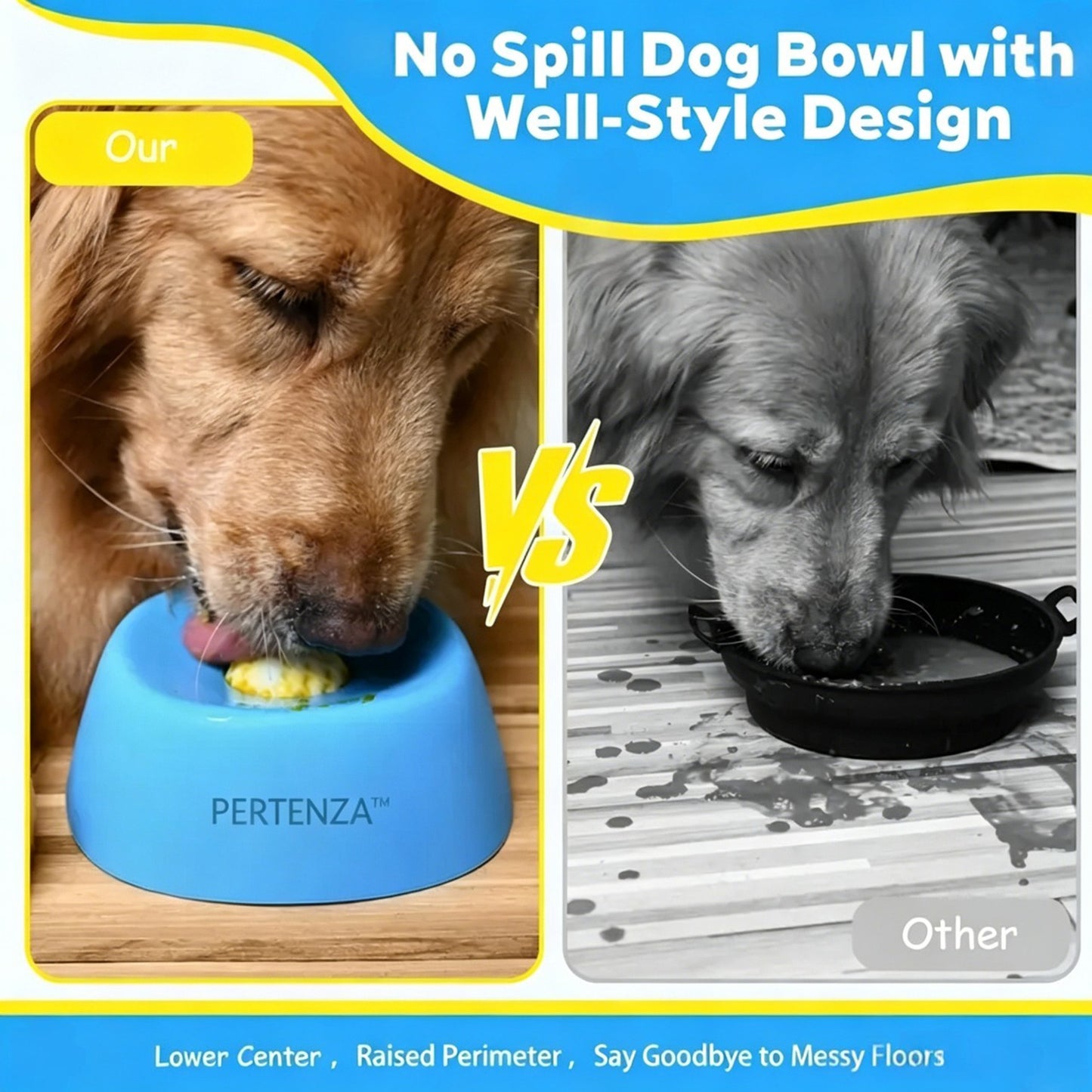 🐾Pertenza Vet-Recommended Slow Feeder Lick Bowl - Anti-Gulping Anti-Anxiety No-Spill Dog & Cat Liquid Treat Bowl