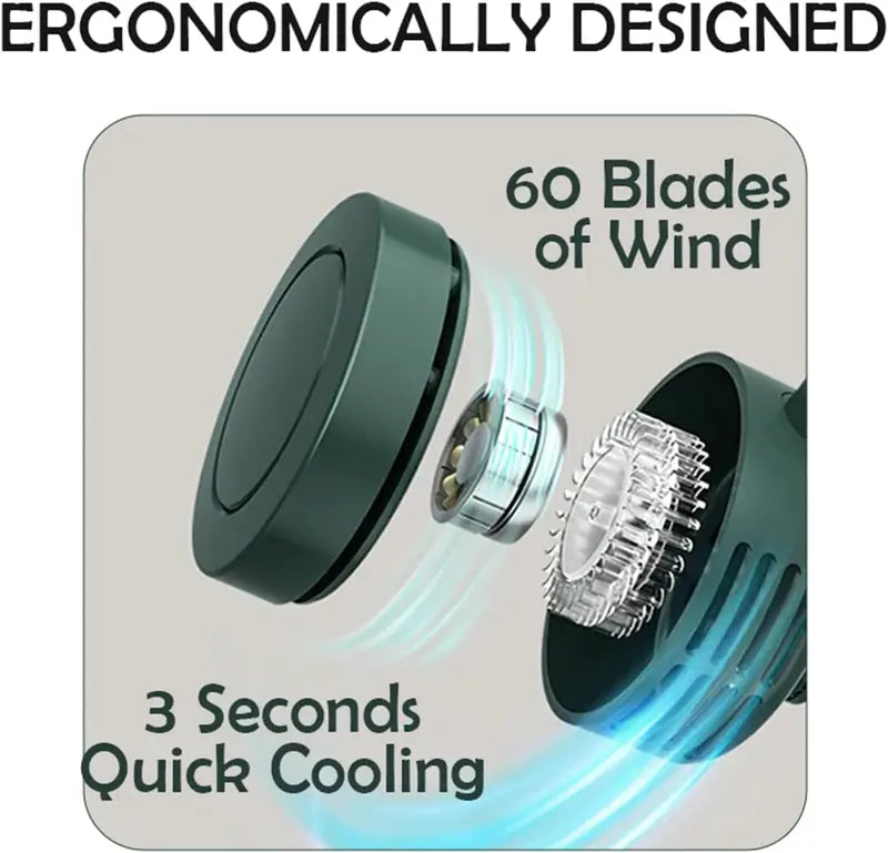 ✨Wearable Coolness, Hands-Free Freedom — Your Personal Ice Breeze Anywhere
