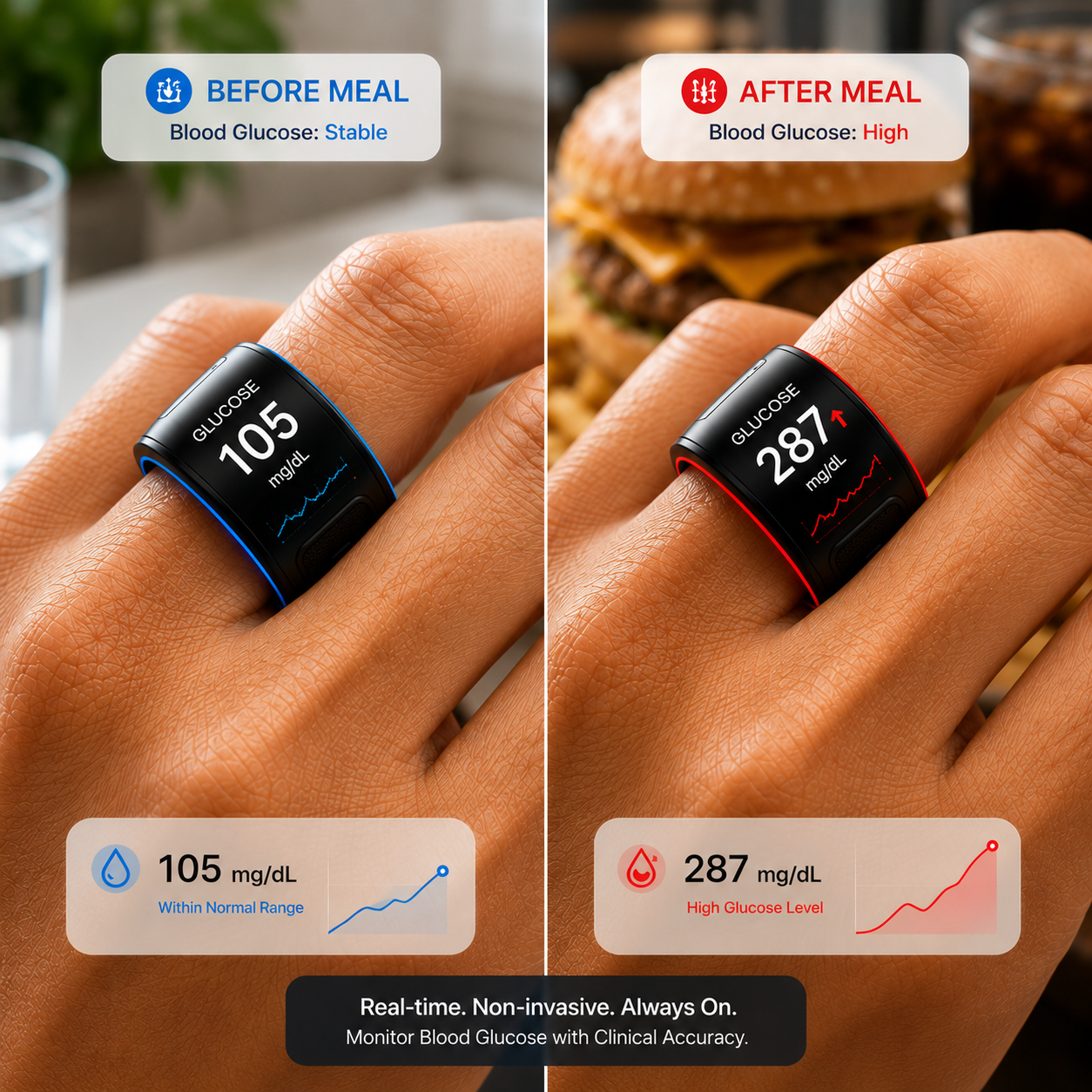 🎉 83% OFF Launch Offer🔥AuraNova™ G1 Non-Invasive Smart Ring（Mayo Clinic Recommended）